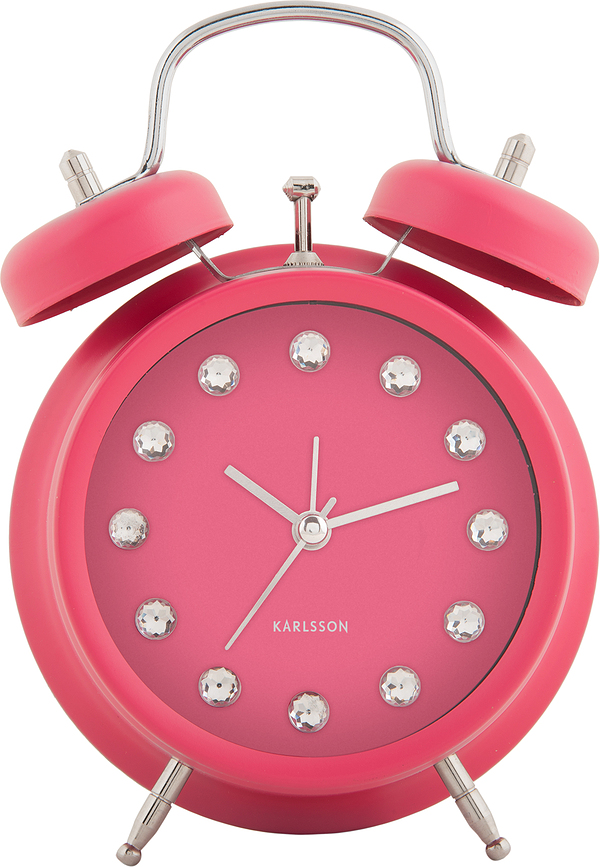 Glam Diamonds Budilka, 17 cm, roza