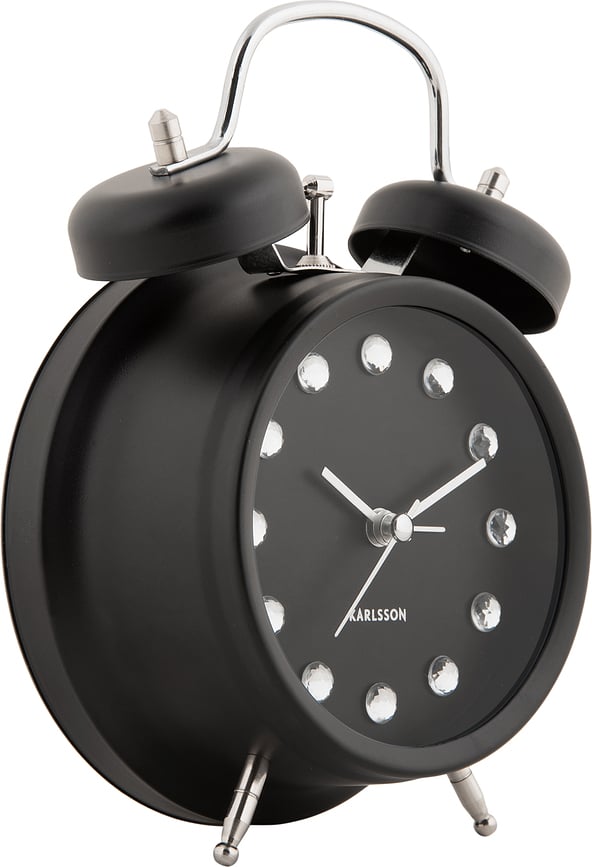 Glam Diamonds Réveil, 17 cm, blanc