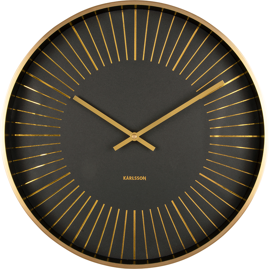 Gold Lines Horloge murale, blanche