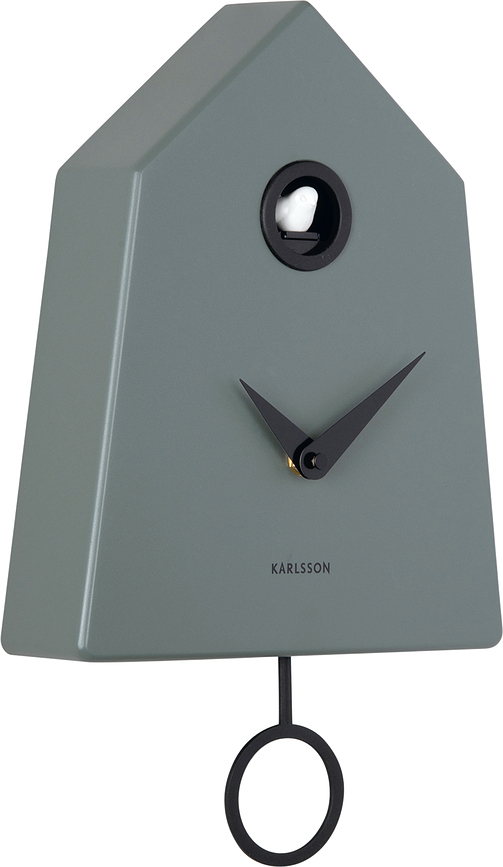Grafico Cuckoo Horloge murale à coucou, gris-vert