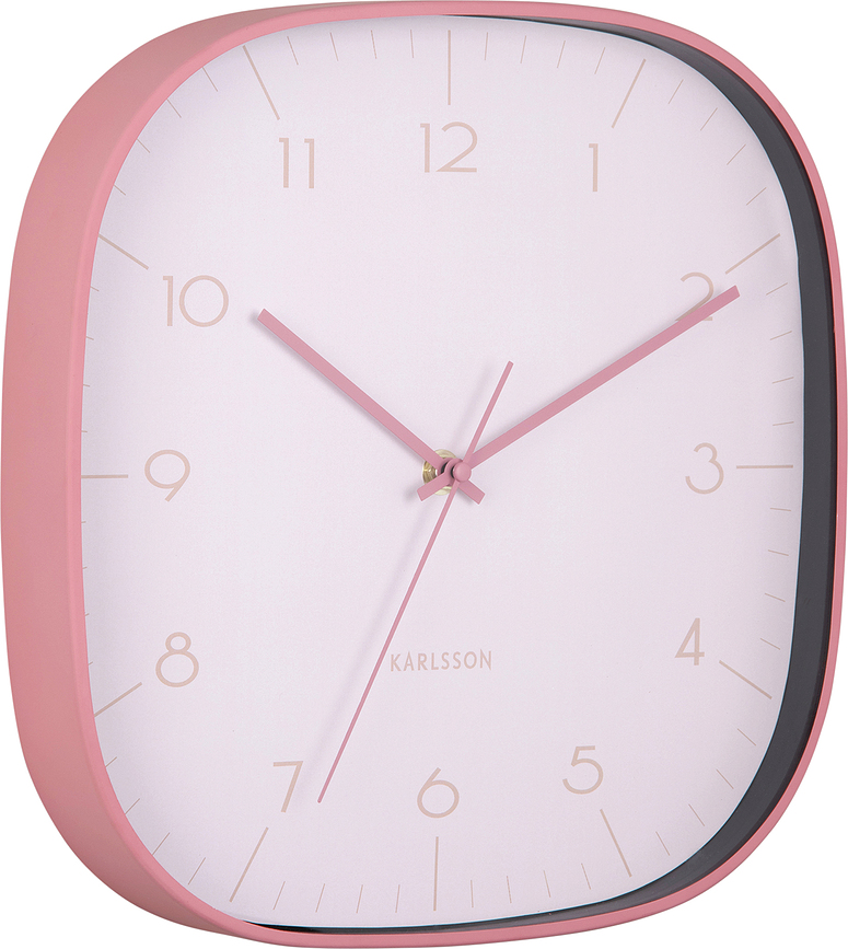 Grato Cuadrado Horloge murale, rose