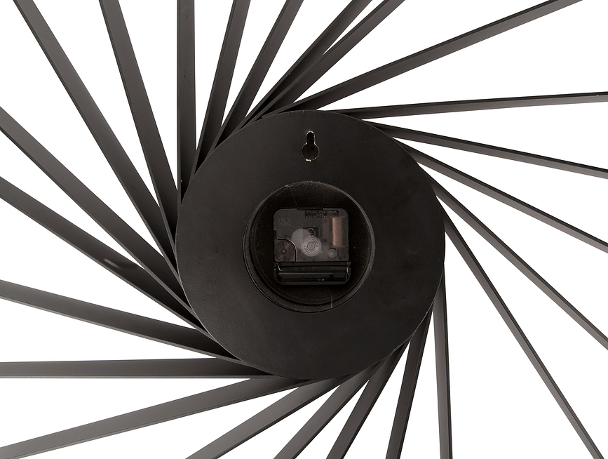 Helix XL Horloge Murale, bois noir