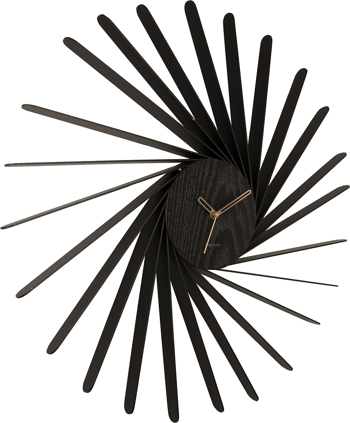 Helix XL Horloge Murale, bois noir