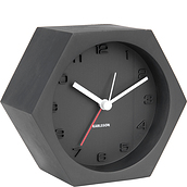 Hexagon Alarm clock black