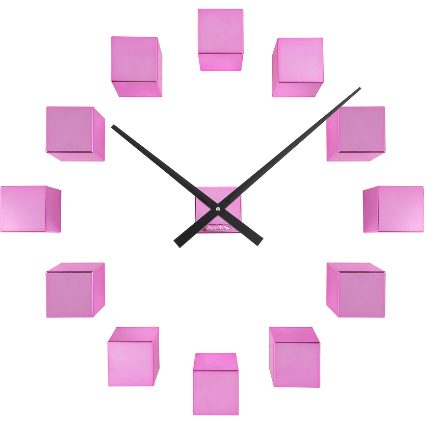 Horloge Murale DIY, cubique, métallique