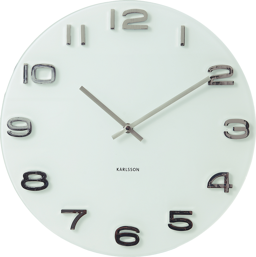 Horloge Murale Vintage, ronde, blanc laiteux