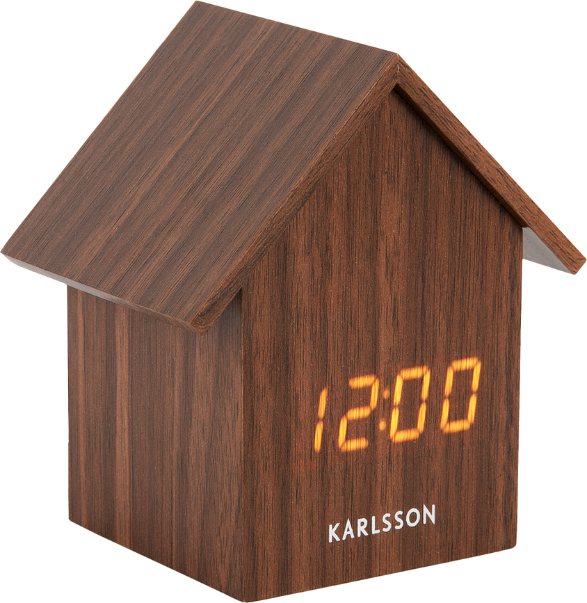 House Réveil LED, marron foncé