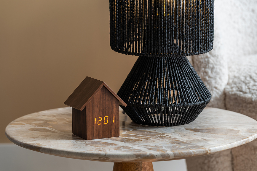 House Réveil LED, marron foncé