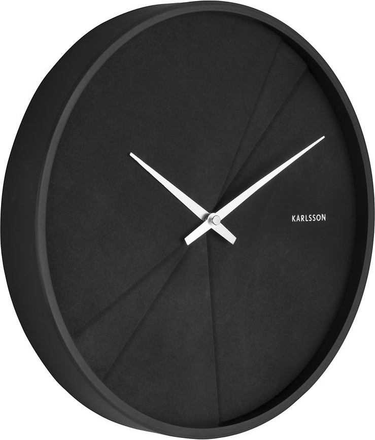 Layered Lines Horloge murale, blanche