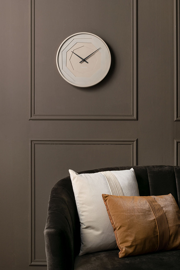 Layered Origami Horloge murale, olive