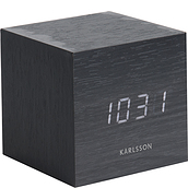 Led Mini Cube Alarm clock black