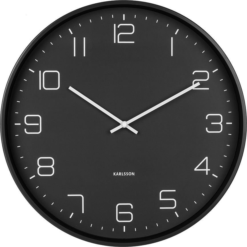 Lofty Horloge Murale, noire