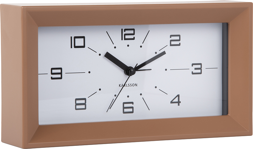 Lujo Réveil rectangulaire, marron