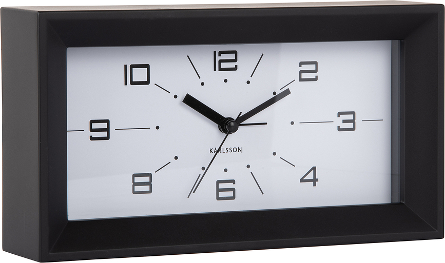 Lujo Réveil rectangulaire, noir