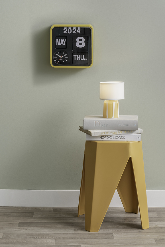 Mini Flip Horloge murale, jaune