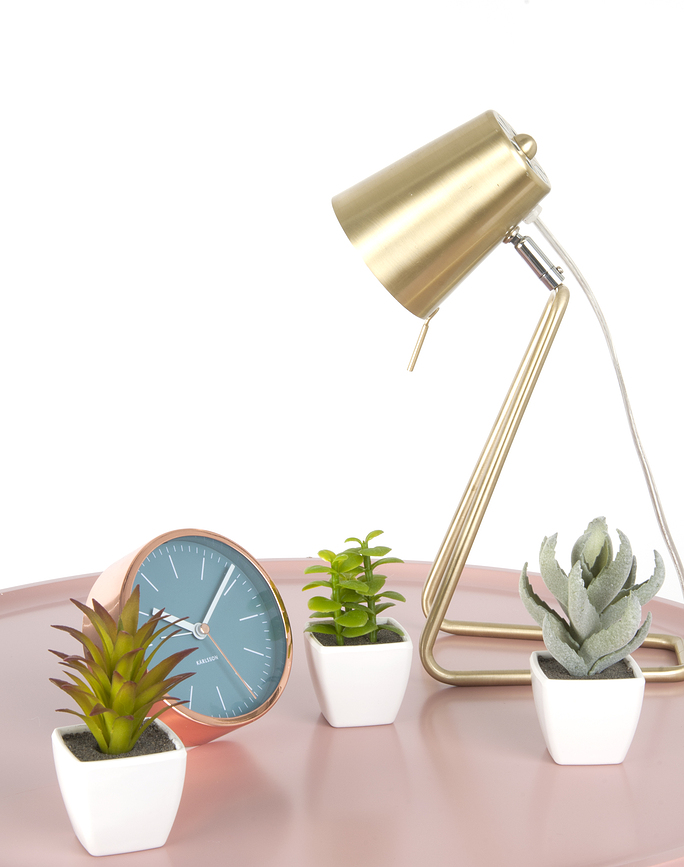 Minimal Budilica bakrena bijela