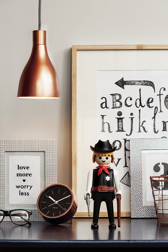 Minimal Budilica bakrena bijela