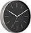 Minimal Horloge murale, argentée, noire
