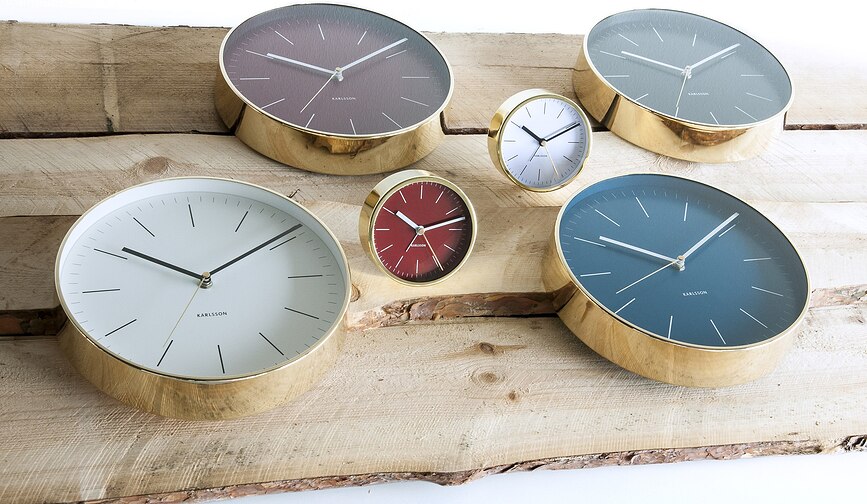 Minimal Horloge murale, dorée, noire