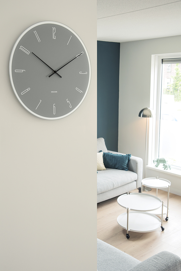 Mirror Numbers Horloge murale, rose