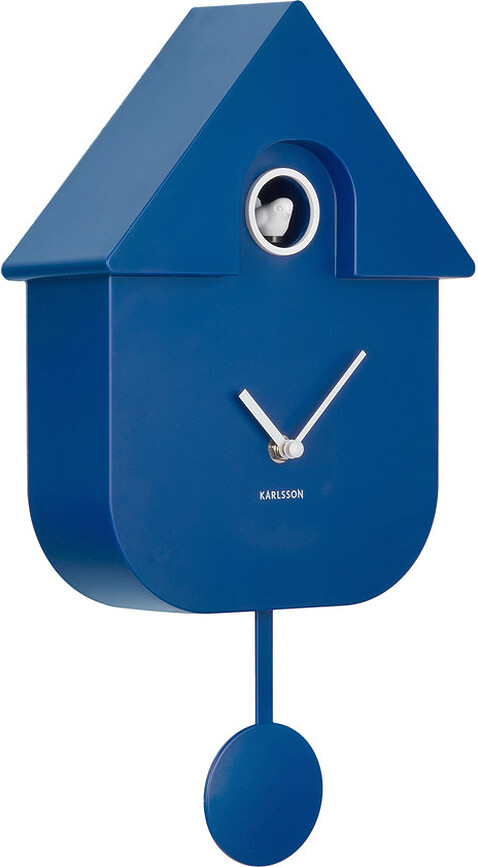Modern Cuckoo Ρολόι Τοίχου με κούκο, κοβαλτί
