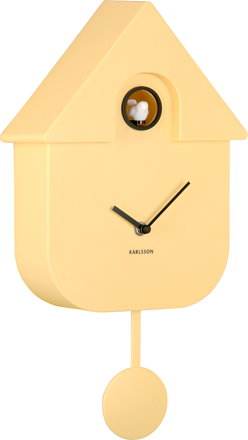 Modern Cuckoo Sat zidni s kukavicom svijetložuti