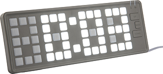 Modinātājs Keyboard LED gaiši pelēks