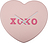 Nástěnné hodiny Heart Candy Xoxo světle růžové
