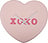 Nástenné hodiny Heart Candy Xoxo svetloružové