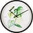 Настінний годинник Botanical Monstera