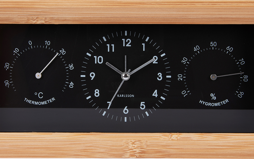 Neat Bamboo Ξυπνητήρι, ορθογώνιο, λευκό