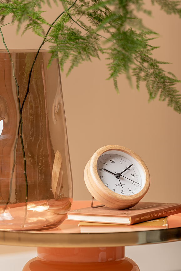 Neat Bamboo Ξυπνητήρι στρογγυλό, λευκό