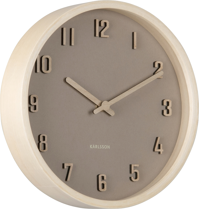 Nervadura Horloge murale 22 cm, marron clair