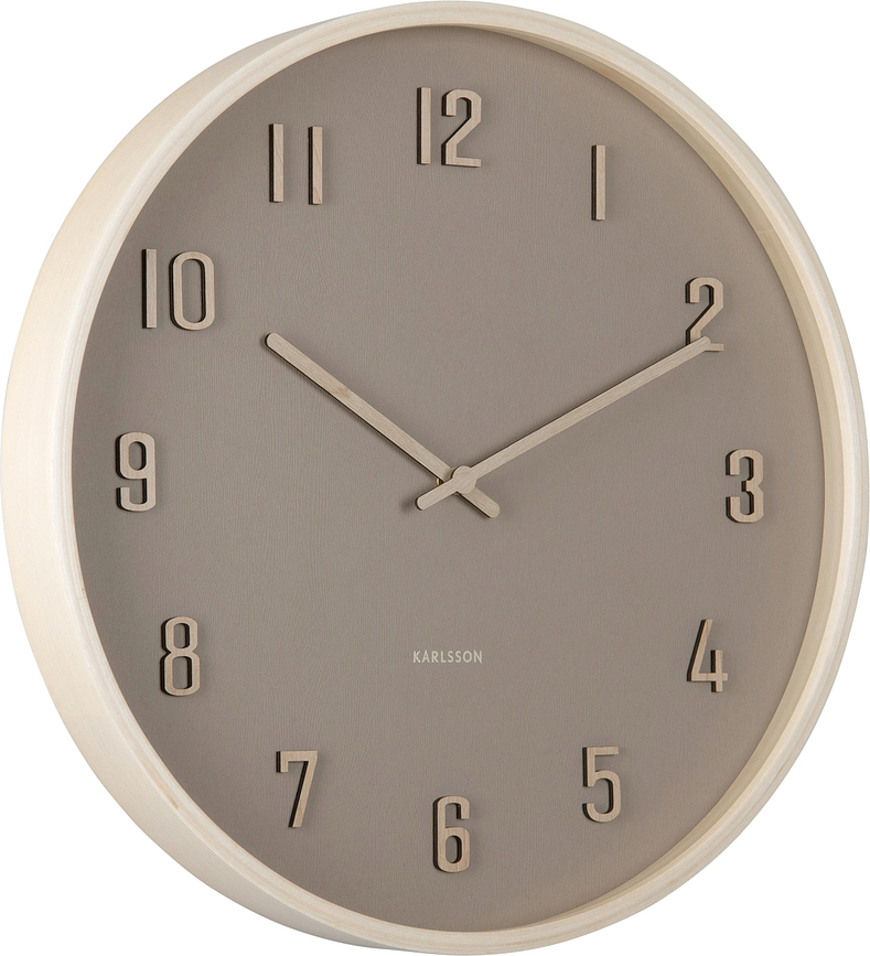 Nervadura Horloge murale, 40,8 cm, marron clair