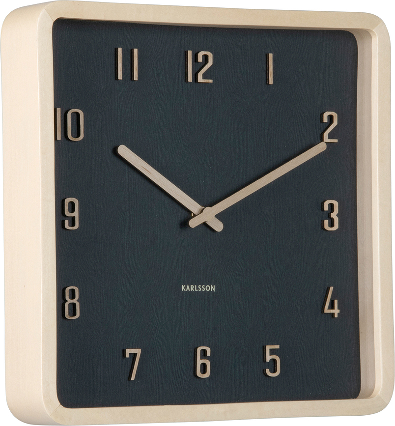 Nervadura Horloge murale, carrée, noire