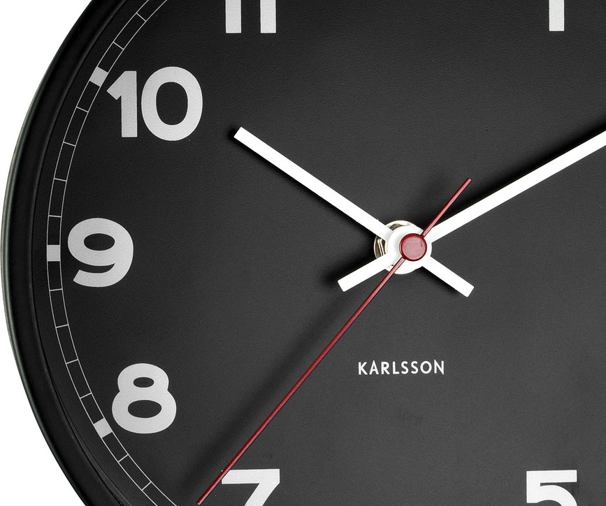 New Classic Horloge murale, 20 cm, noire