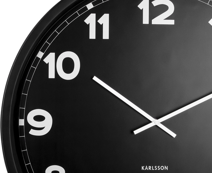 New Classic Horloge murale, 60 cm, noire