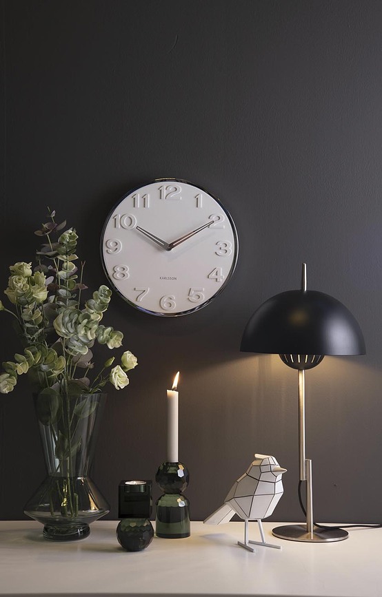 New Original Horloge murale, 30 cm, moutarde