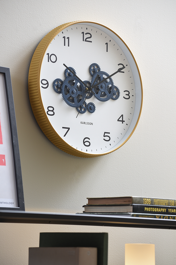 Open Gear Zidni Sat plavo-žuti