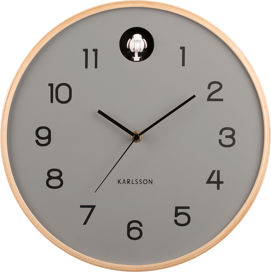 Orologio da parete a cucù Natural Cuckoo grigio