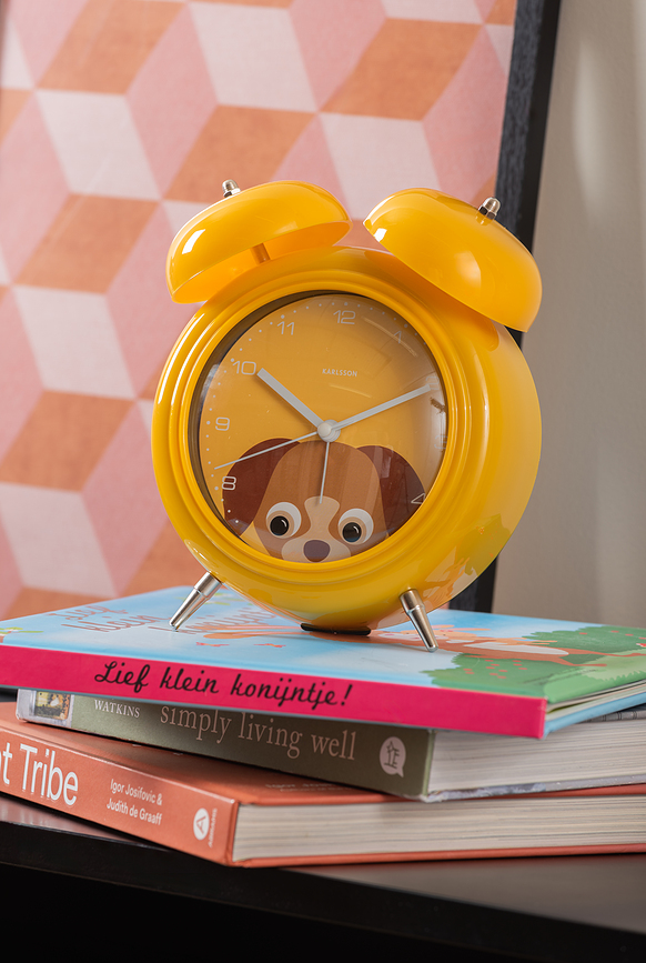 Peekaboo Dog Budilka, rumena