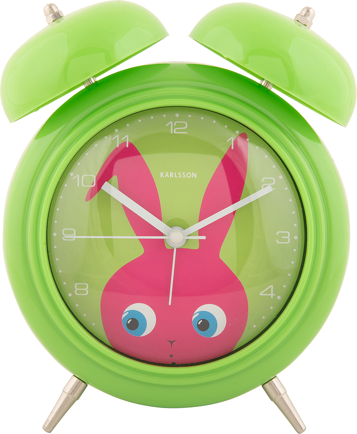 Peekaboo Bunny Budilka, zelena