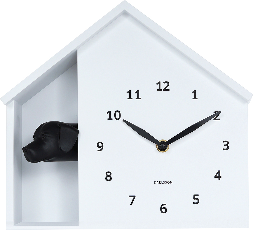 Peeking Doggy Horloge murale