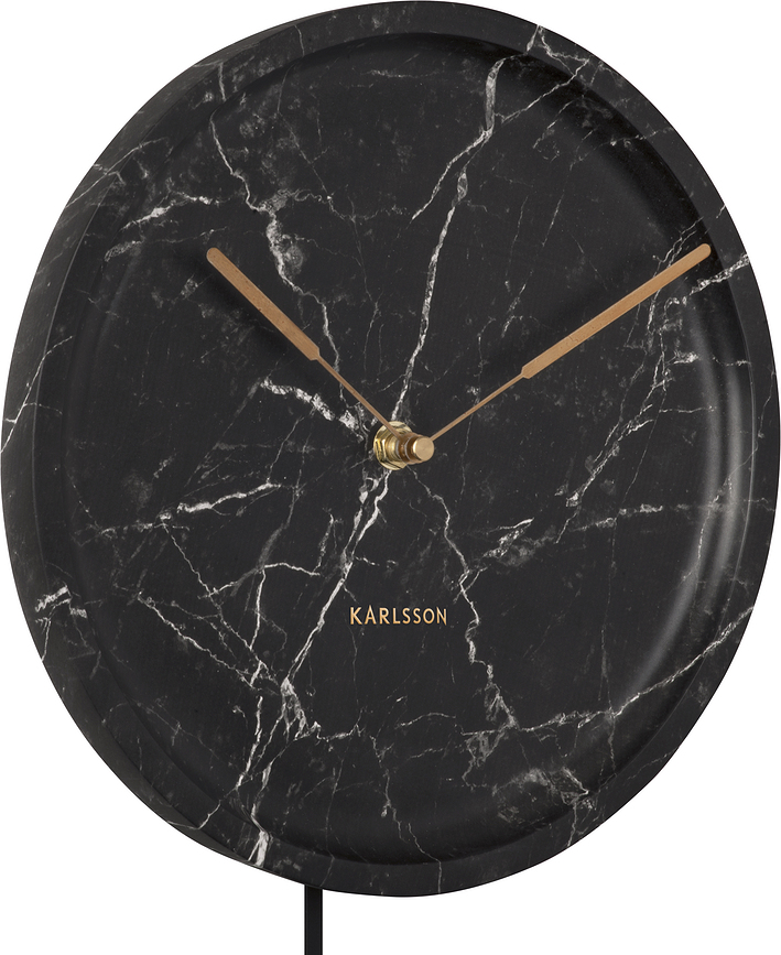 Pendule Longue Marble Horloge Murale, blanche