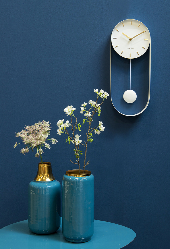 Pendulum Charm Horloge murale, blanche