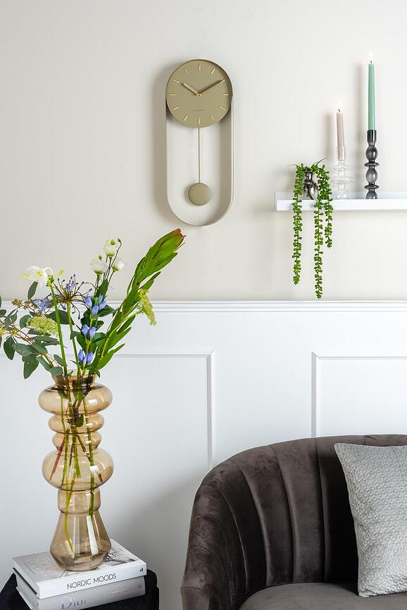 Pendulum Charm Horloge murale, blanche