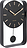 Pendulum Charm Horloge Murale petite, noire