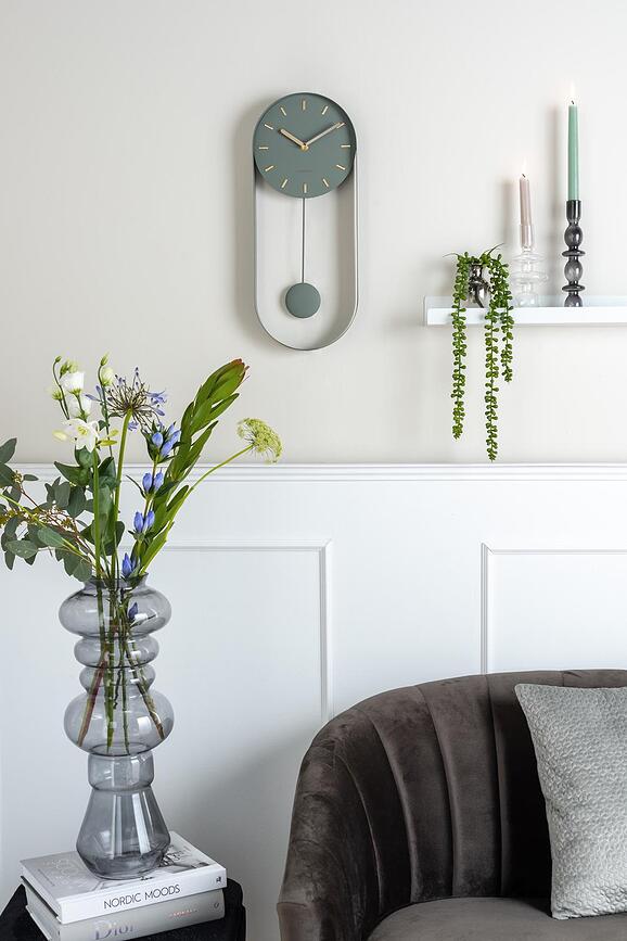 Pendulum Charm Ρολόι Τοίχου, λευκό