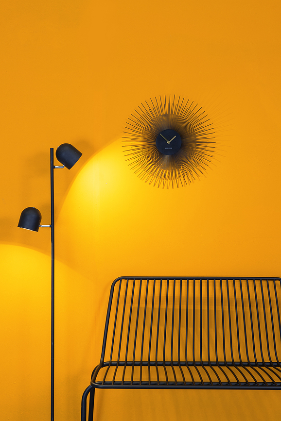 Peony Επιτοίχιο Ρολόι, μικρό, χρυσό