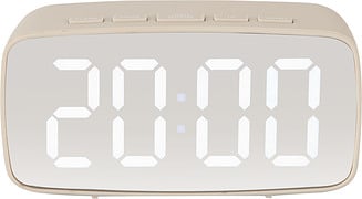 Pulkstenis un modinātājs Silver Mirror LED